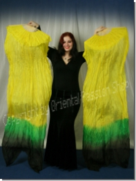 happy colour veil fan yellow - green - black