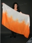Preview: double veil "Neon-Illusion" neonorange & silkwhite, unique silk veils handdyed - Kopie
