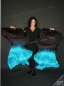 Preview: deluxe veil fan pair black - turquoise