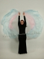 Preview: unique: 1 pair of Crystal-organza veils, handdyed
