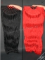 Preview: UNIKAT deluxe Schleierfächerpaar "Flamenco", Tiefschwarz-Feuerrot mit Pailletten