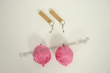 double veil poi "Neon"  CANDYPINK A4, unique silk veils handdyed