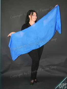 UNIQUE double veil, handdyed royalblue