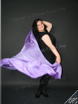 silk veil Viola, handdyed, pure light silk, lilac, rectangle