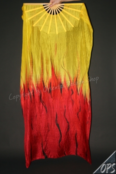 deluxe veil fan pair, Fire Collection XL, handpainted