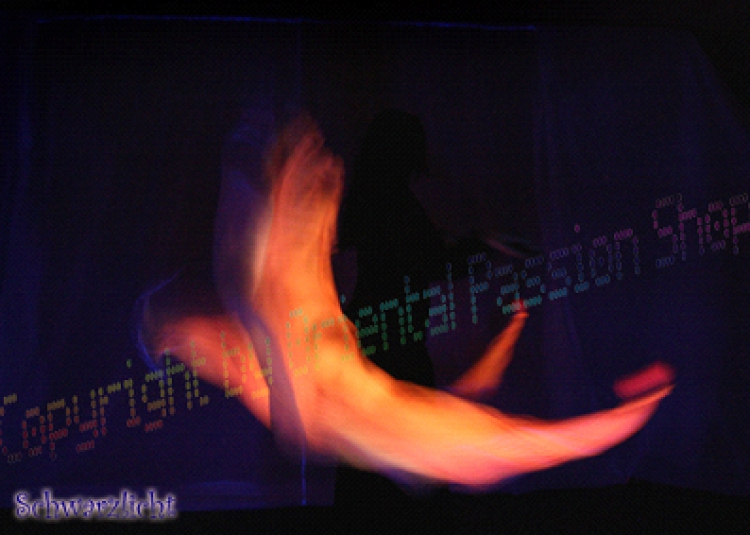 double veil "Neon-Illusion" neonorange & silkwhite, unique silk veils handdyed