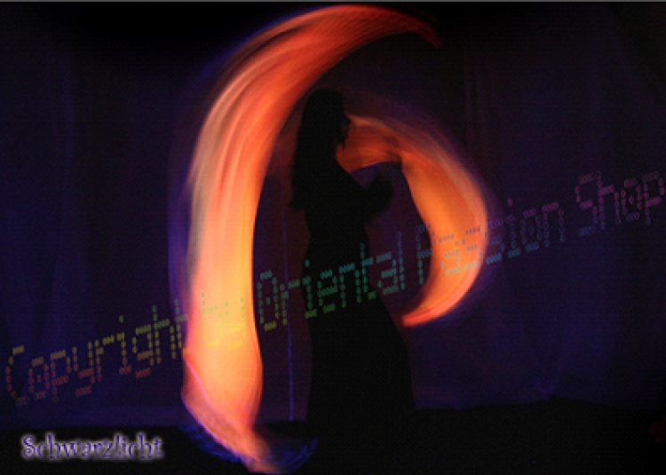 double veil "Neon-Illusion" neonorange & silkwhite, unique silk veils handdyed