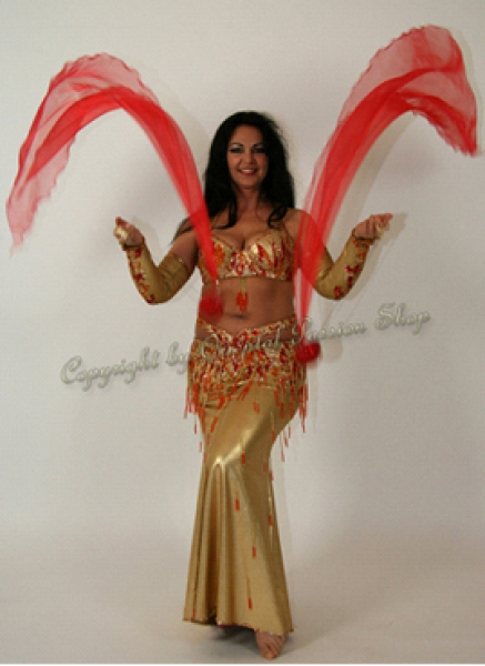 double veil poi, Set of 2 poi &  2 organza veils, many colours