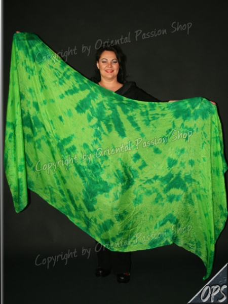 unique rectangle silk veil, handdyed, pure light silk