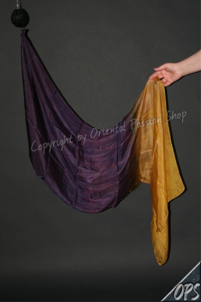 UNIQUE  double veil poi , unique silk veils handdyed