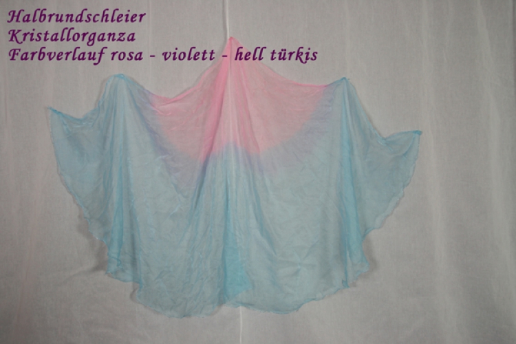 unique: 1 pair of Crystal-organza veils, handdyed