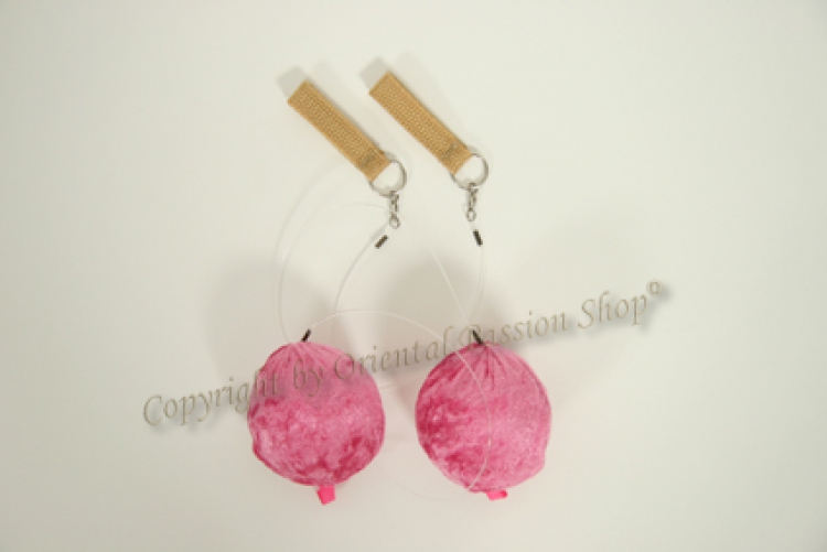 double veil poi "Neon"  CANDYPINK A4, unique silk veils handdyed