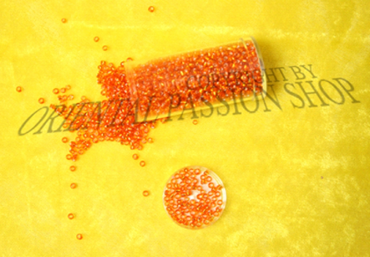 Roccailles ca. 2,6 mm, orange, transparent