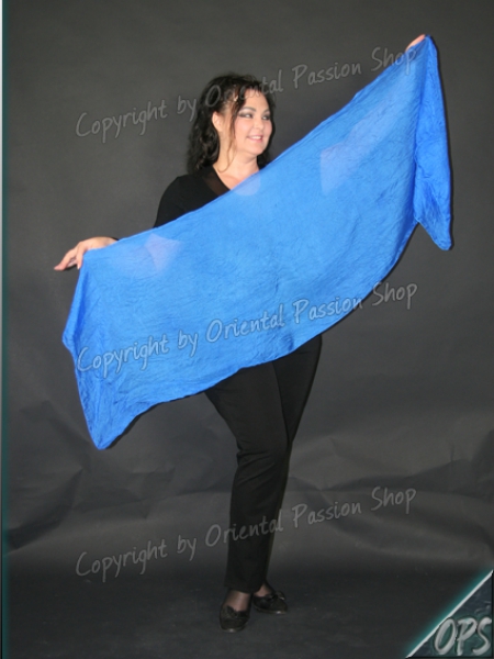 UNIQUE double veil, handdyed royalblue
