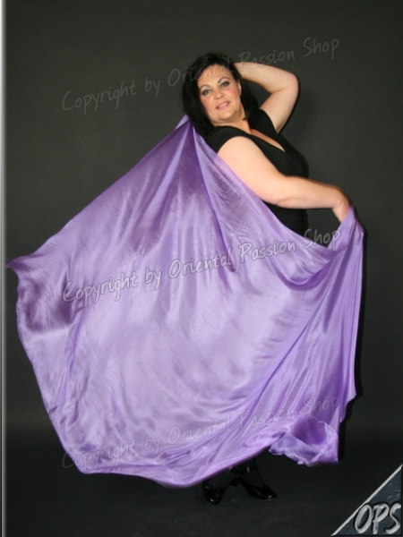 silk veil Viola, handdyed, pure light silk, lilac, rectangle