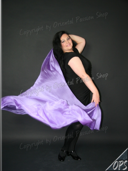 silk veil Viola, handdyed, pure light silk, lilac, rectangle