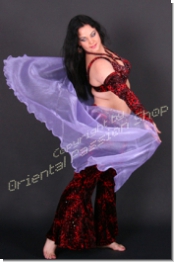 1 Kristallorganza-Schleier, ca. 2.50m x 1.15m , flieder